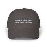 Break Her Bed Not Her Heart Cap - Dark Grey / One size - Hats
