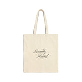 Locally Hated Cotton Canvas Tote Bag - Natural / 15’’ x 16’’ - Bags