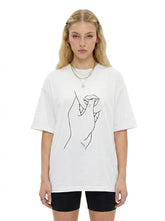 Bite My Finger Line Art Tee