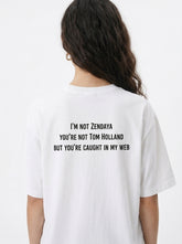 Spiderman Couple Funny "Caught In My Web" Tee