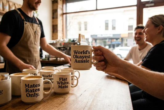 Professional header image for list-based article: Funny Coffee Mugs in Australia: Why the Right Mug Is the ...
