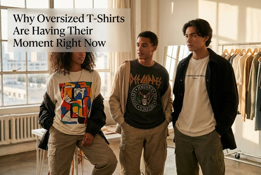 Professional header image for list-based article: Why Oversized T-Shirts Are Having Their Moment Right Now