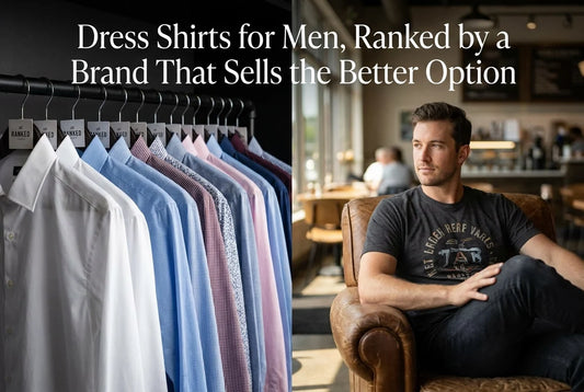 Professional header image for list-based article: Dress Shirts for Men, Ranked by a Brand That Sells the Be...