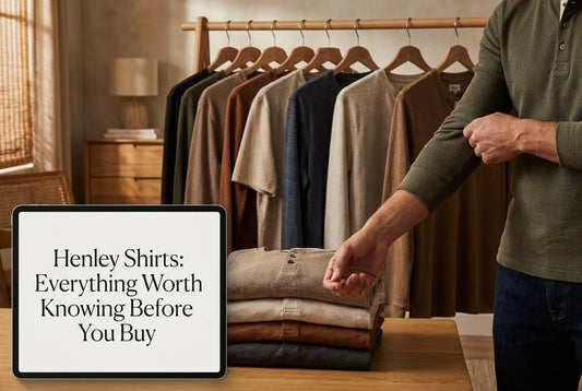 Professional header image for list-based article: Henley Shirts: Everything Worth Knowing Before You Buy