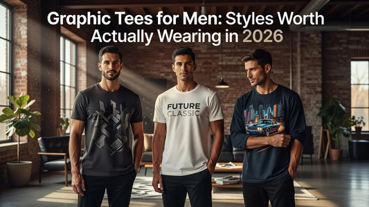 Professional header image for list-based article: Graphic Tees for Men: Styles Worth Actually Wearing in 2026