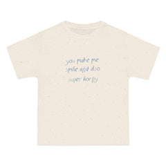 You Make Me Smile And Also Super Horny T-Shirt - Natural / S - T-Shirt