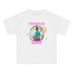 Thiccolas Cage Rainbow Stars Funny T-Shirt - Dumb But Trendy