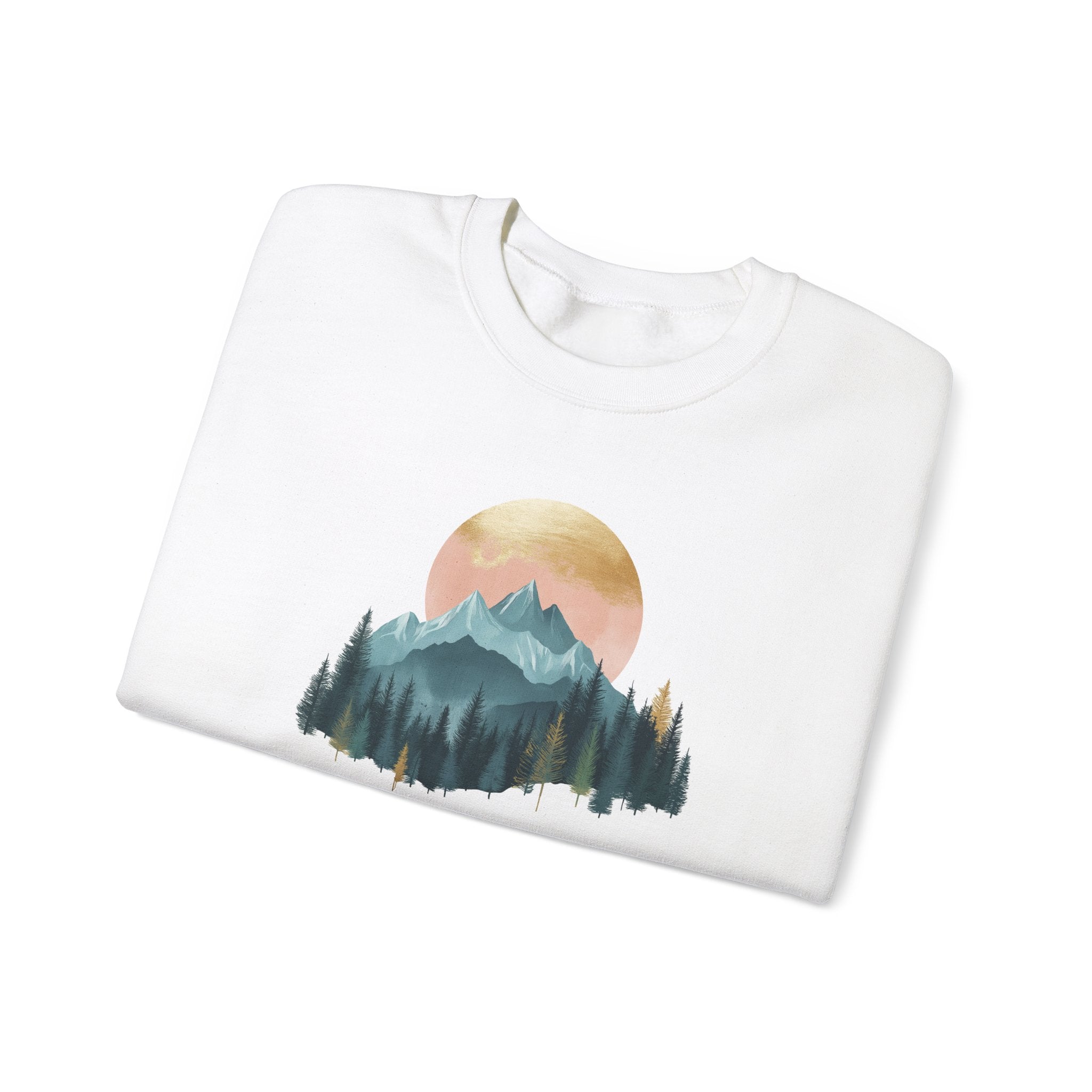 Forest Sunset Unisex Crewneck Sweatshirt - Dumb But Trendy