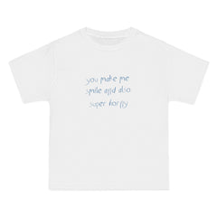 You Make Me Smile And Also Super Horny T-Shirt - White / S - T-Shirt