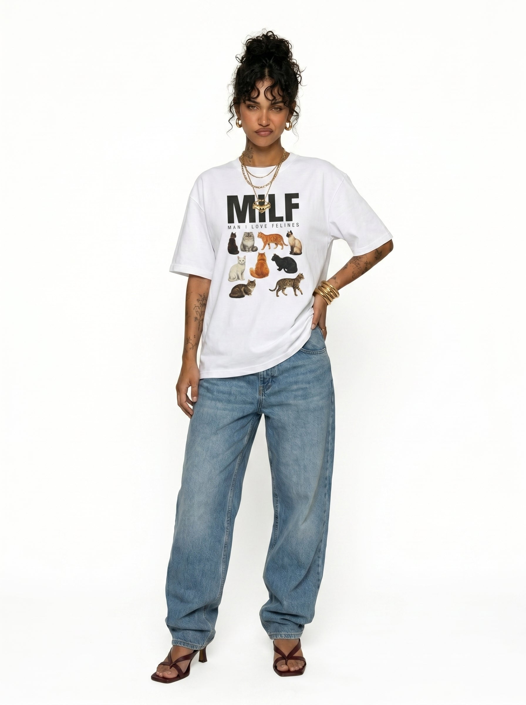 Man I Love Felines Cat Meme T-Shirt
