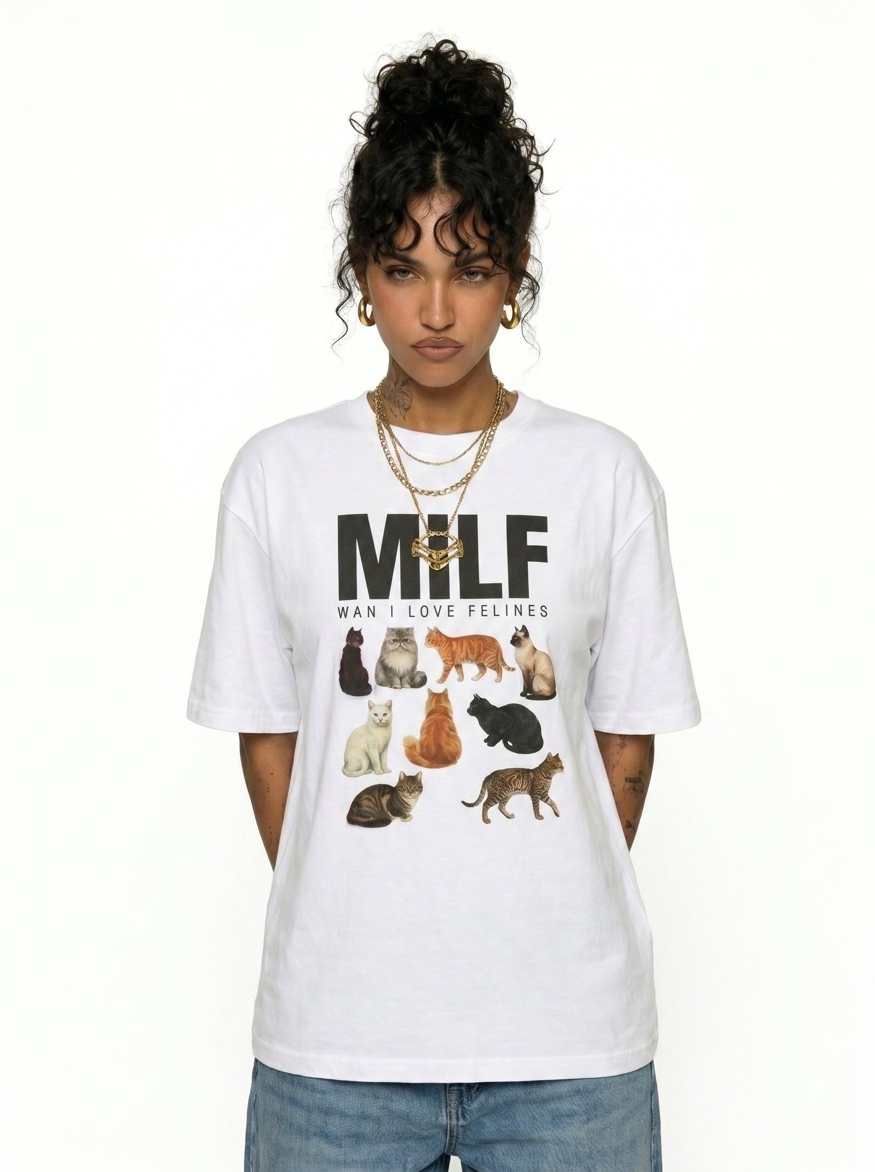 Man I Love Felines Cat Meme T-Shirt