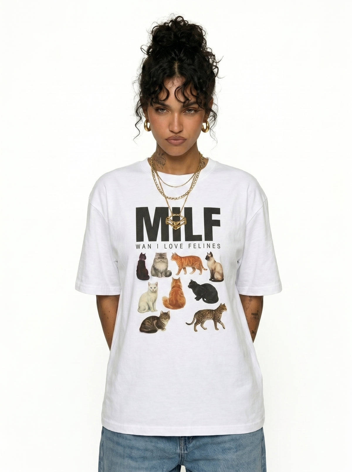 Man I Love Felines Cat Meme T-Shirt