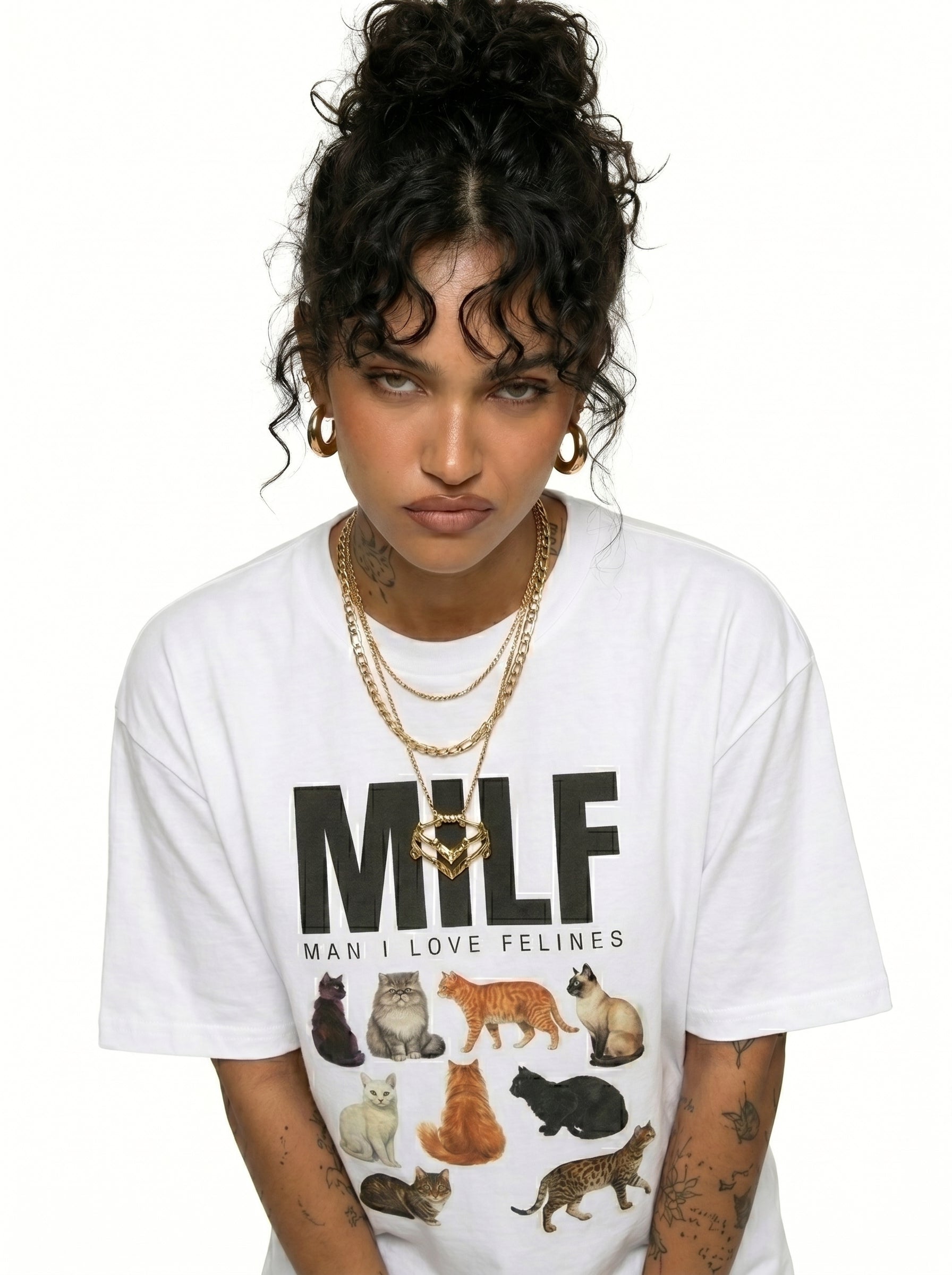 Man I Love Felines Cat Meme T-Shirt