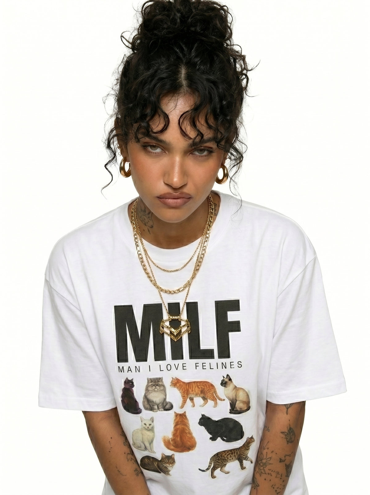 Man I Love Felines Cat Meme T-Shirt