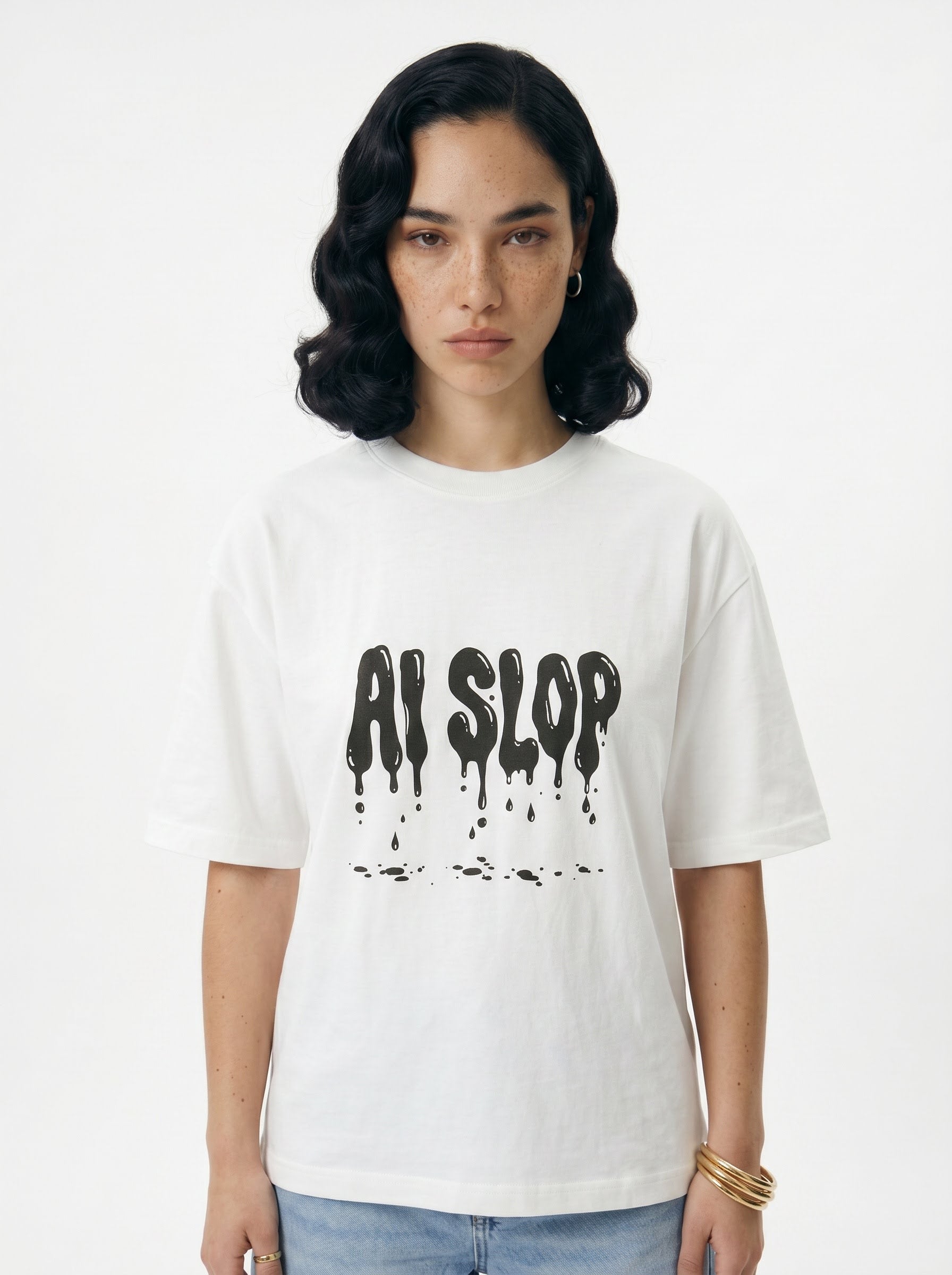 AI Slop Drip Grunge Tee