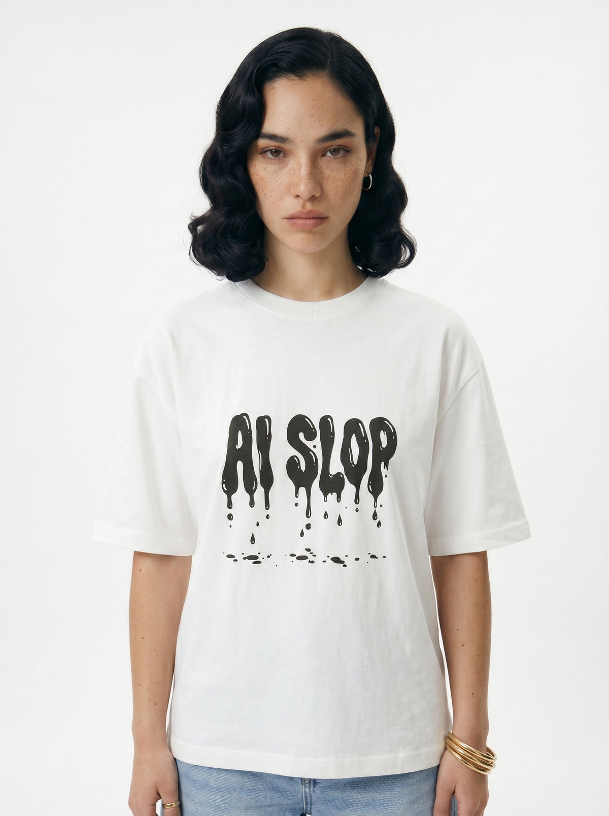 AI Slop Drip Grunge Tee