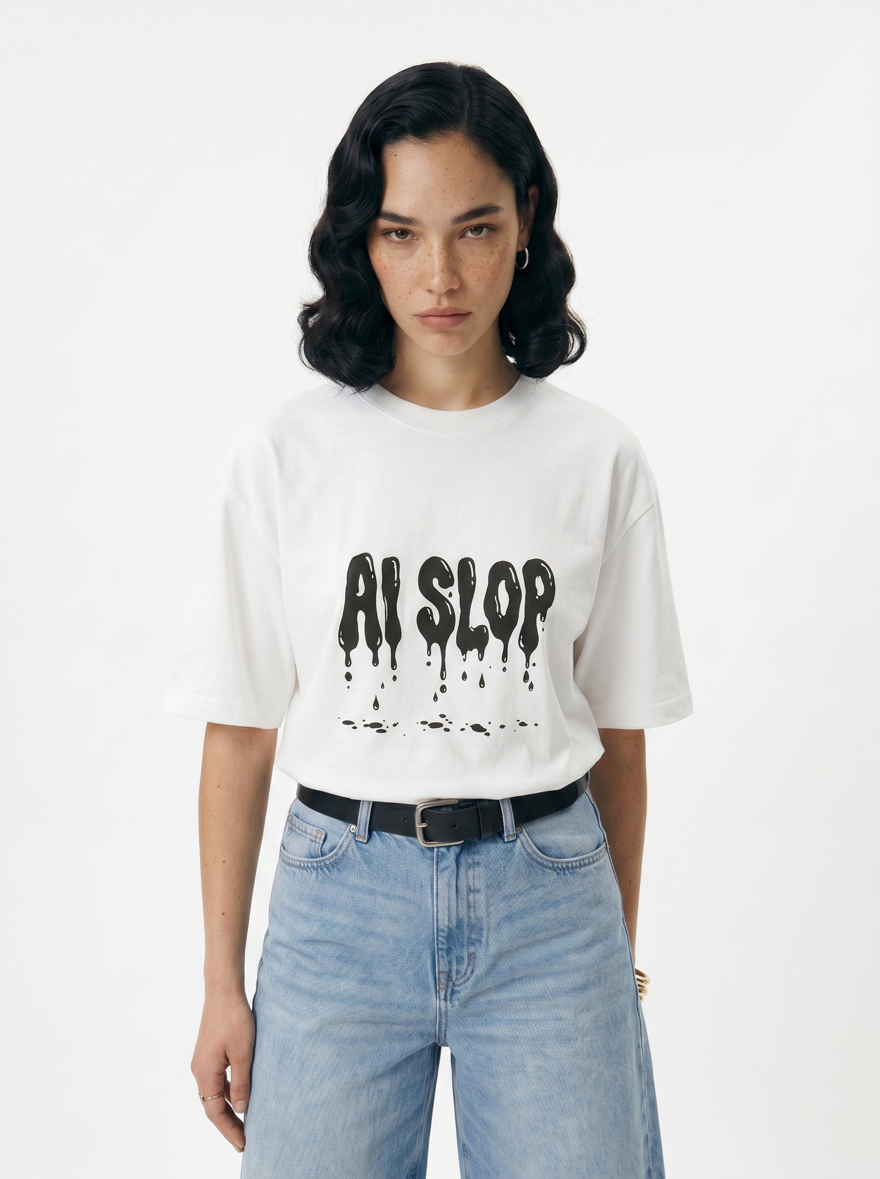 AI Slop Drip Grunge Tee