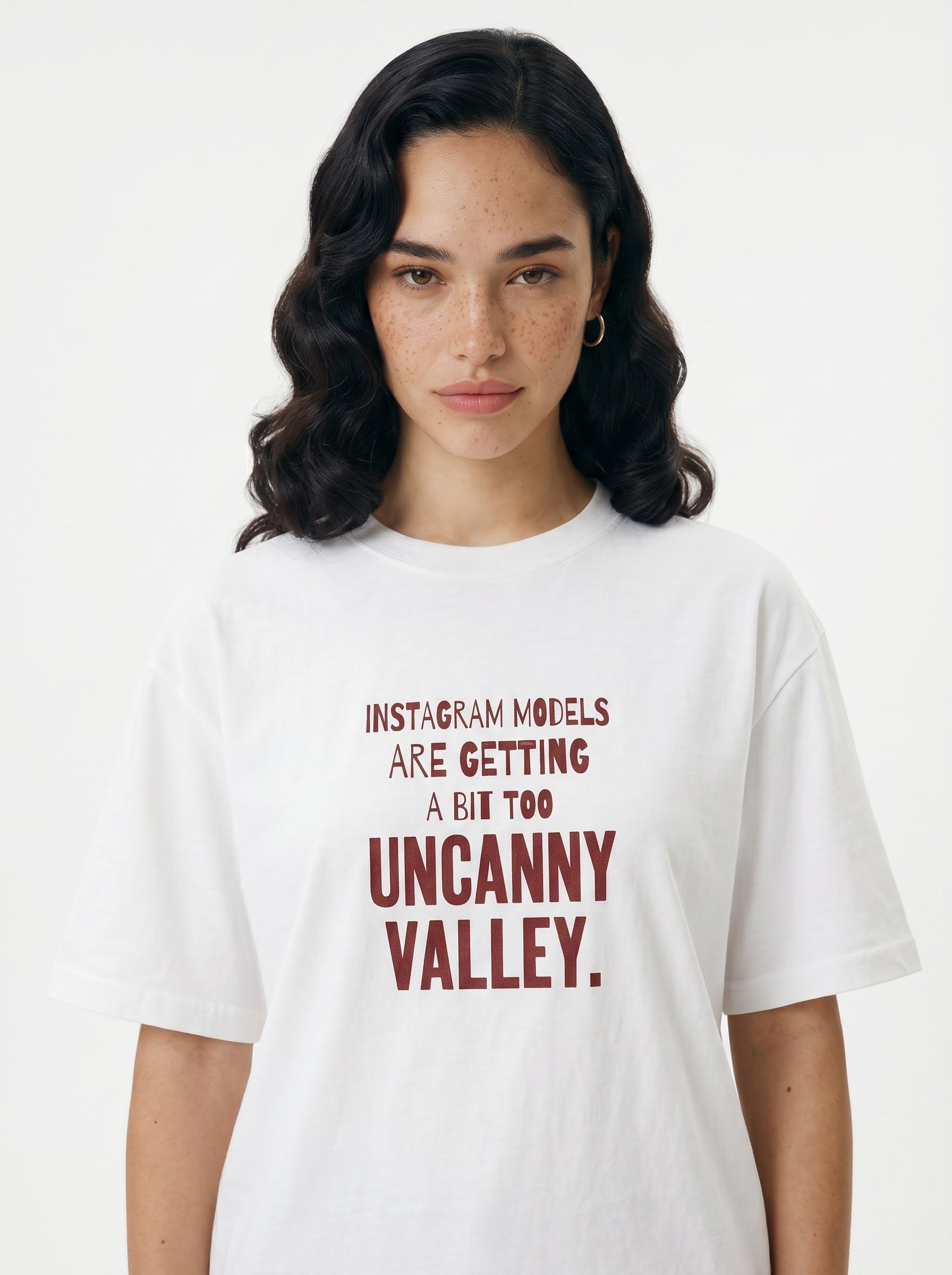Uncanny Valley Instagram Models Satire T-shirt