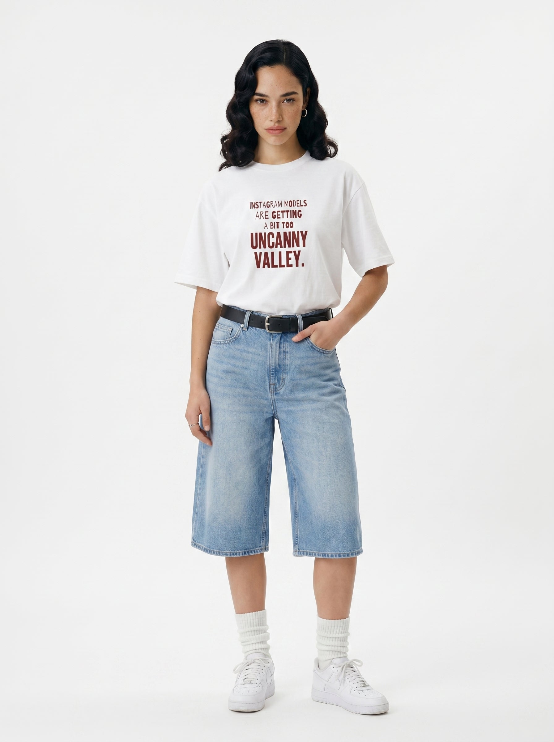 Uncanny Valley Instagram Models Satire T-shirt