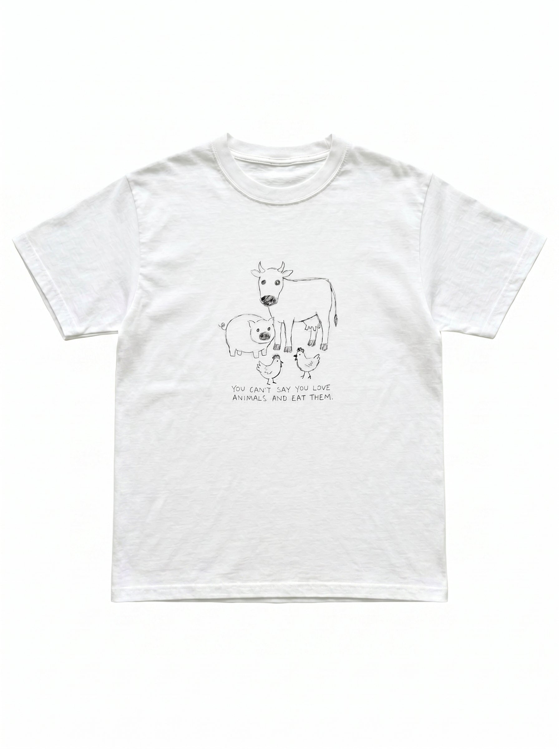 Love Animals Vegan Sketch Tee