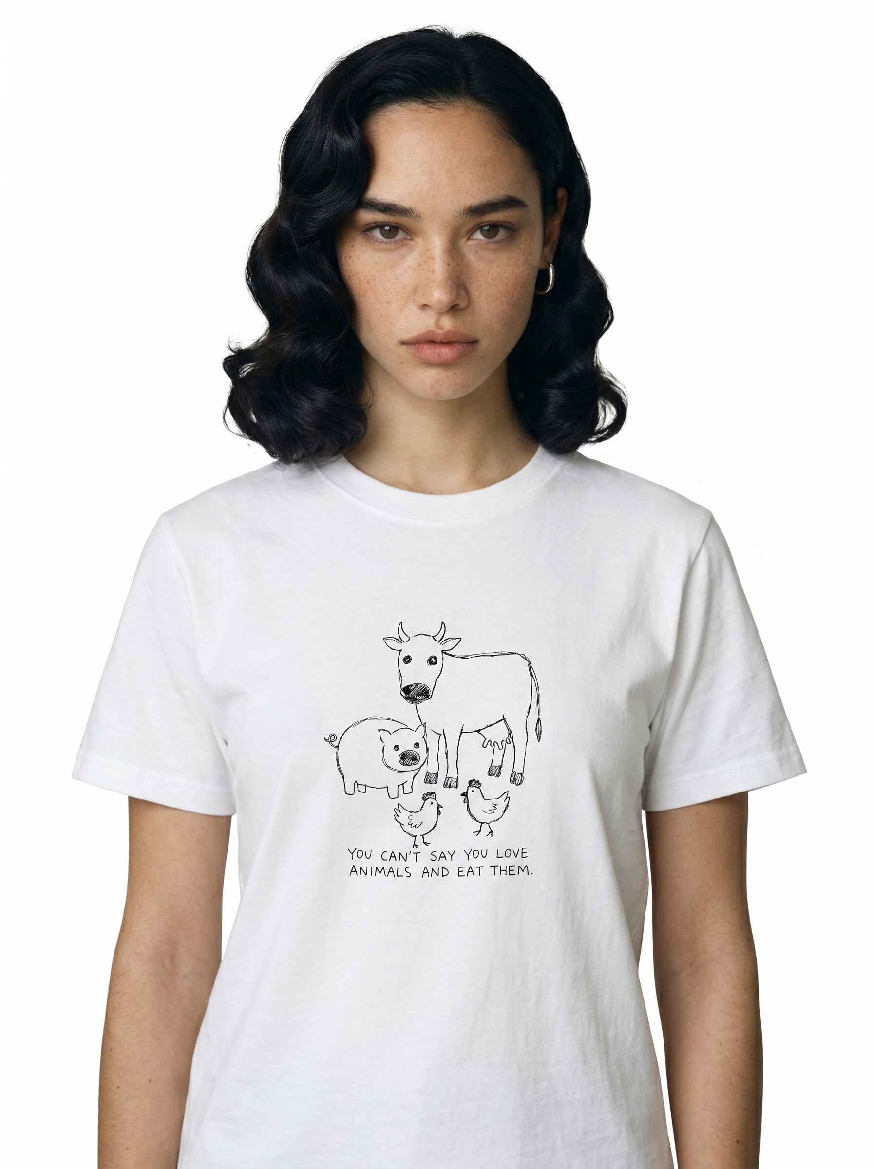 Love Animals Vegan Sketch Tee
