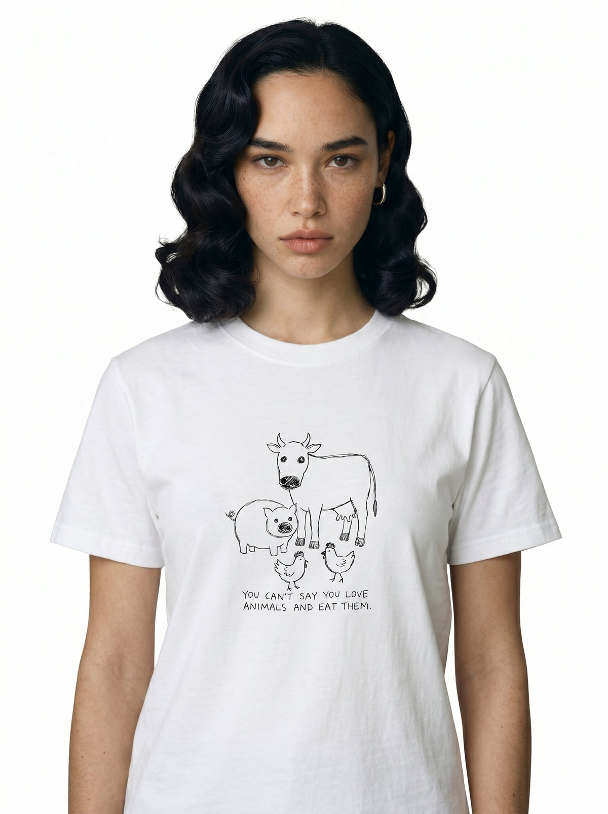 Love Animals Vegan Sketch Tee