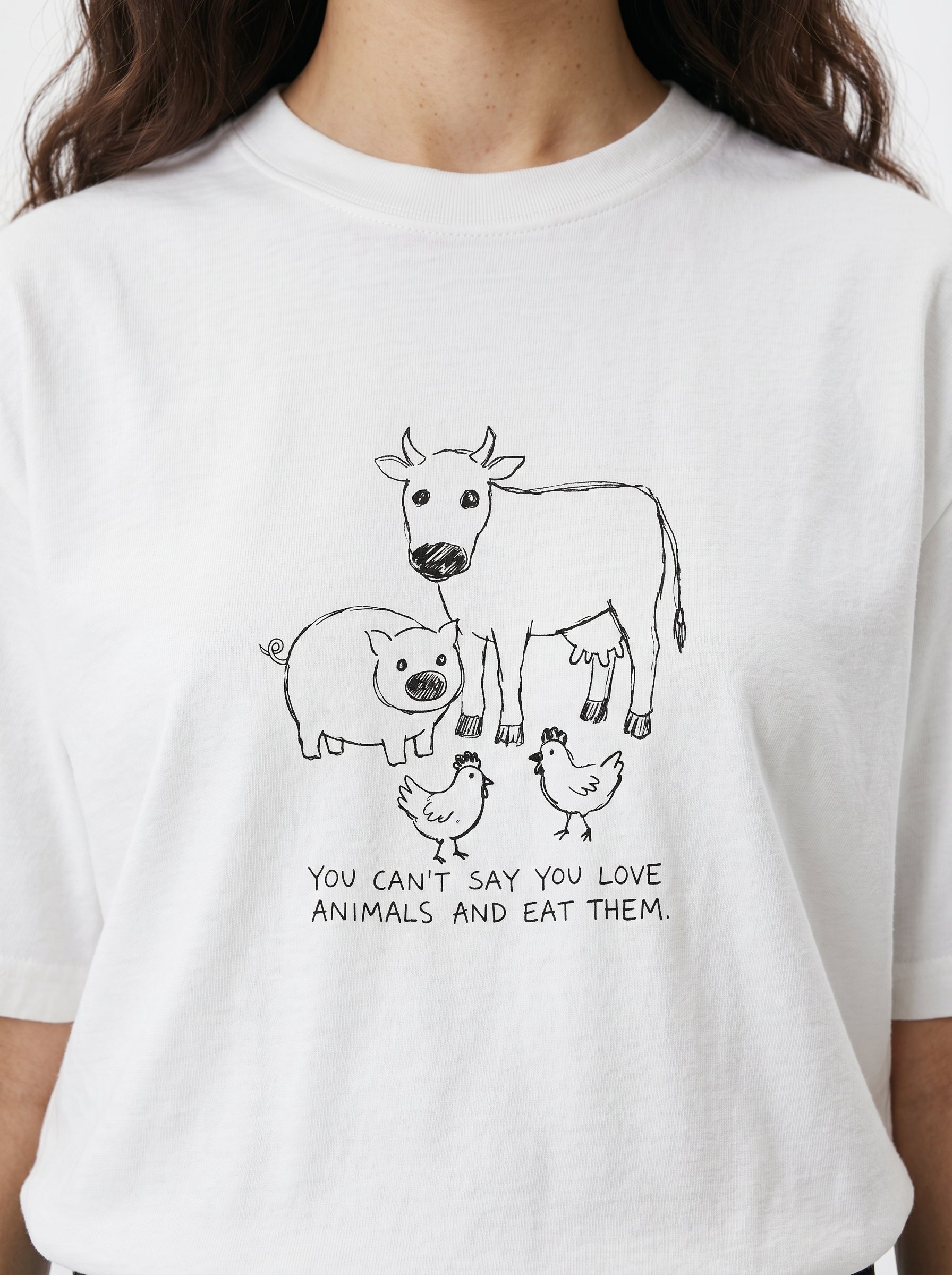 Love Animals Vegan Sketch Tee
