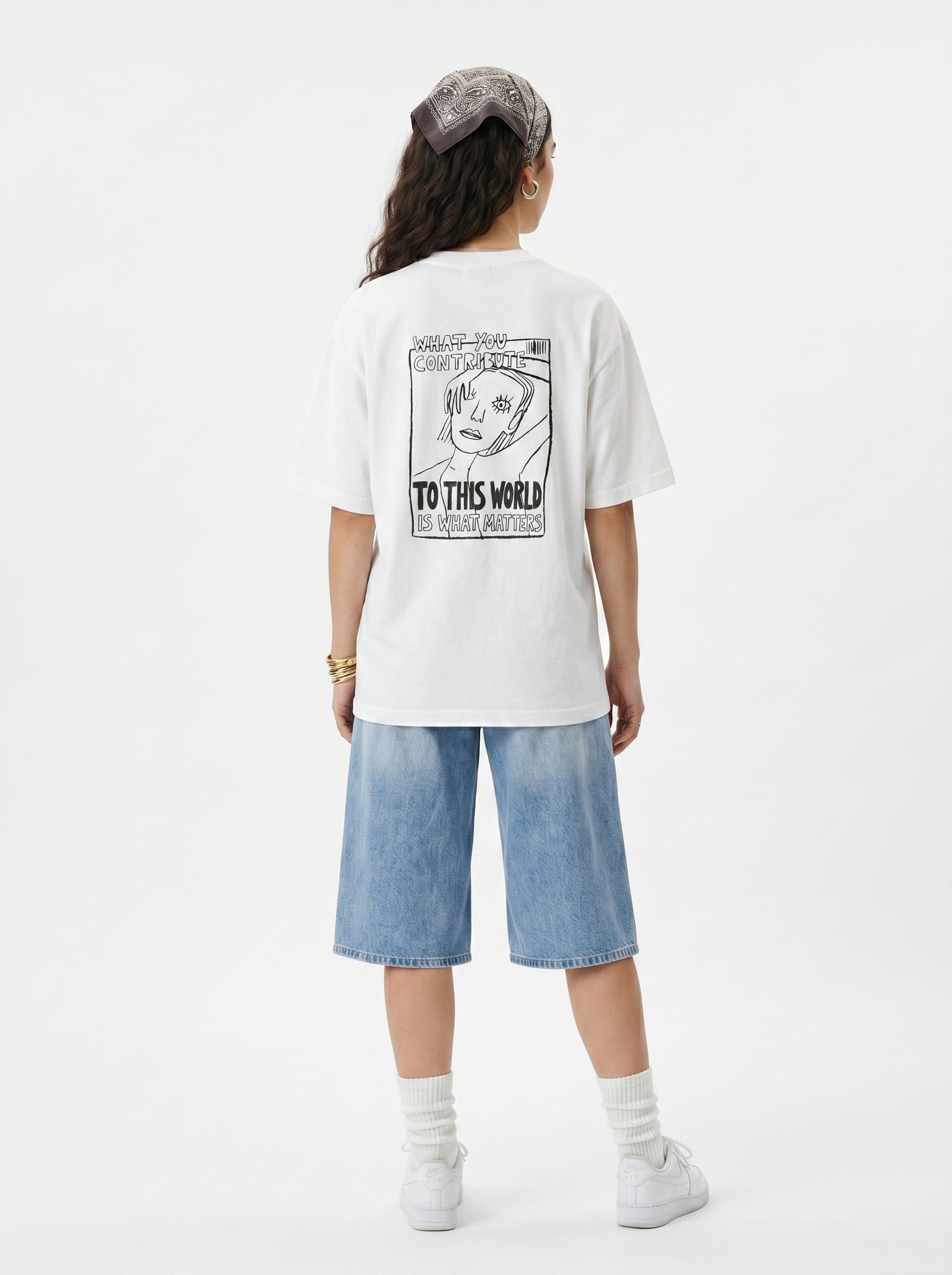 What You Contribute Naive Art Graphic Tee
