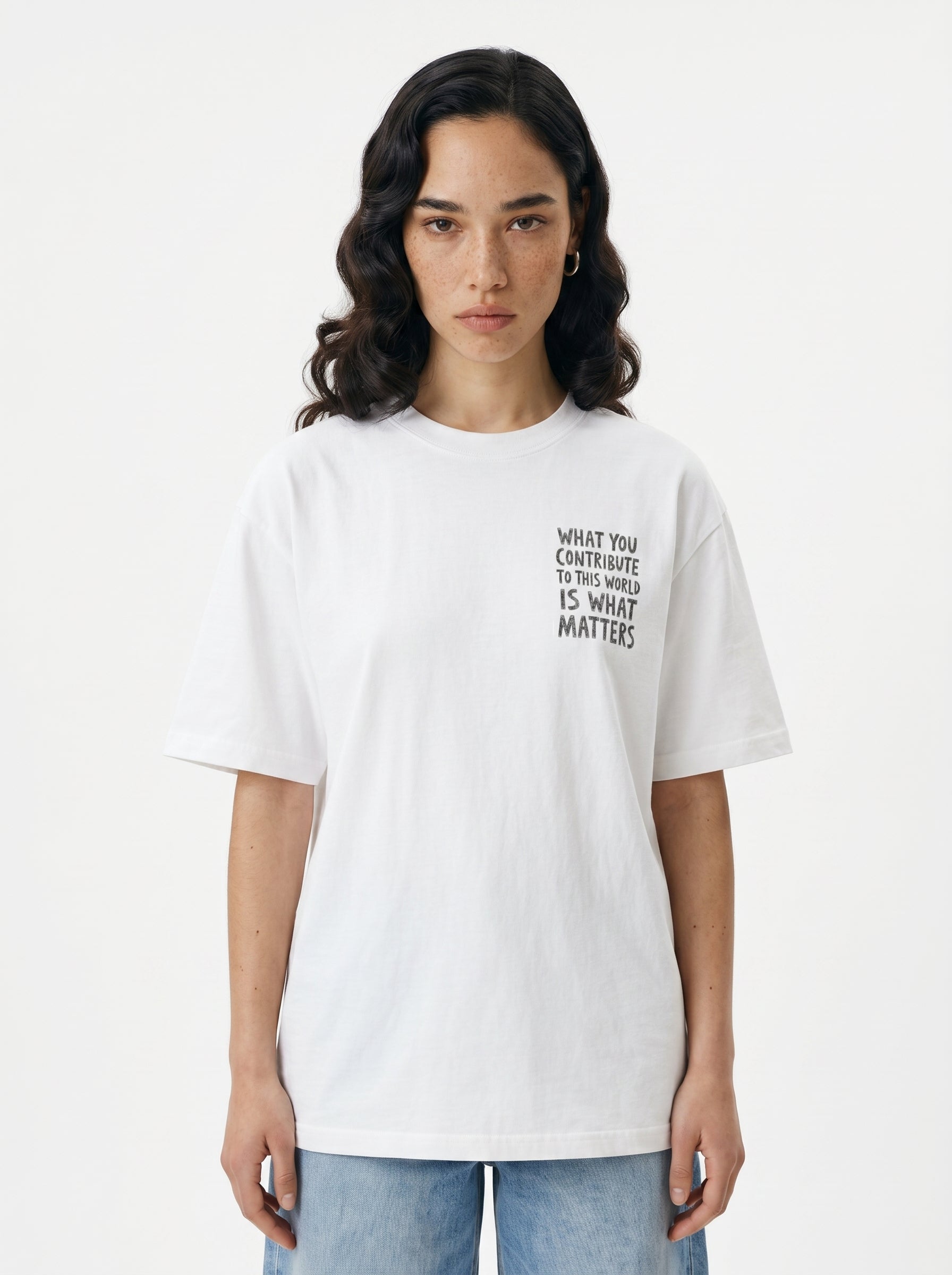 What You Contribute Naive Art Graphic Tee