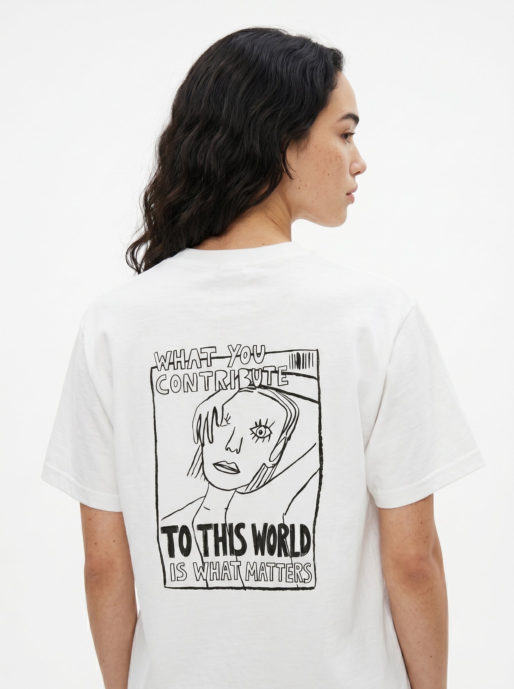 What You Contribute Naive Art Graphic Tee