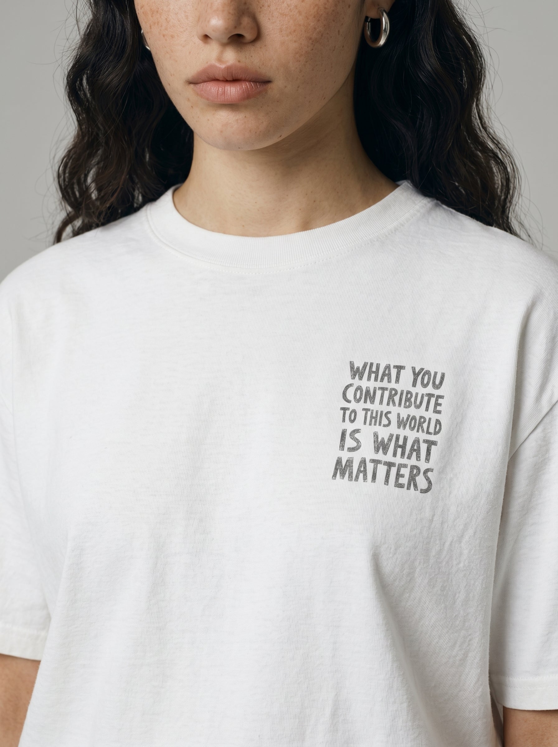 What You Contribute Naive Art Graphic Tee