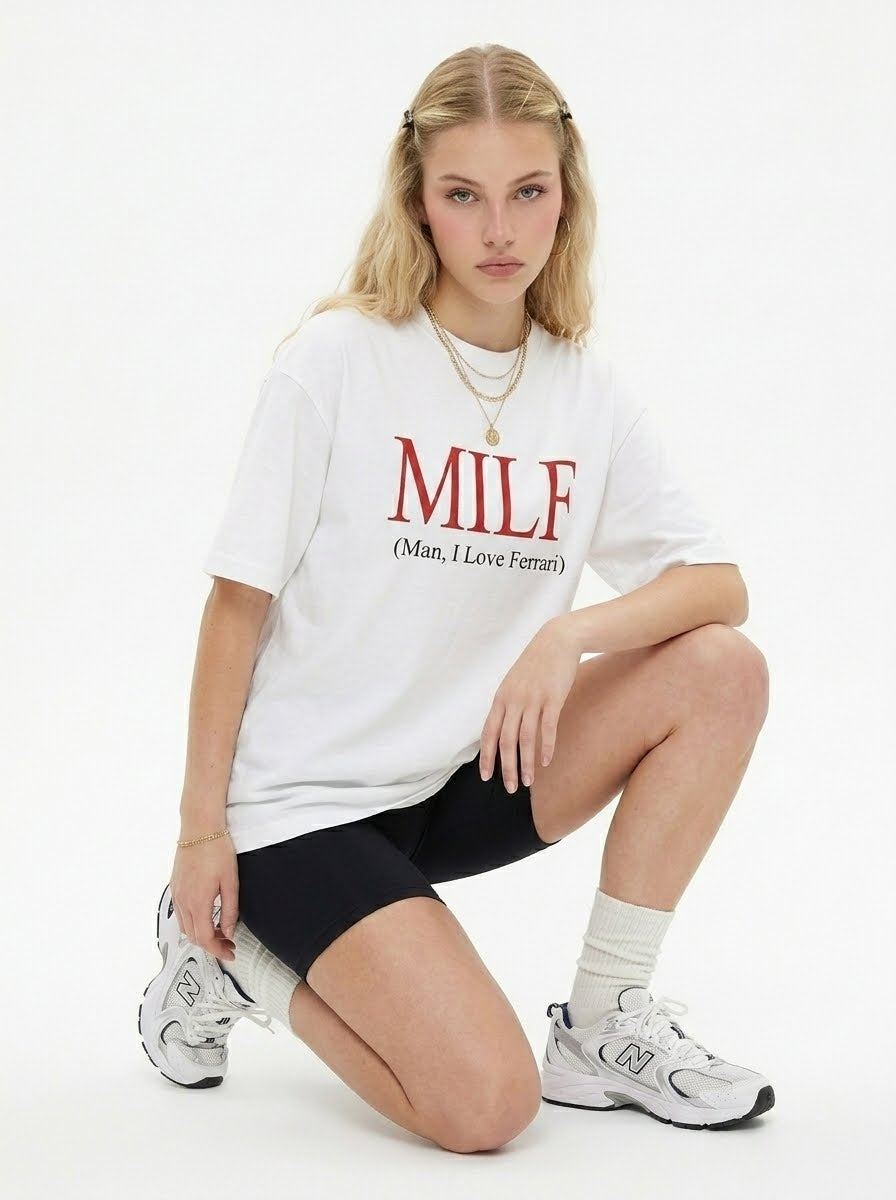 Koszulka „Milf (facet, kocham Ferrari)”