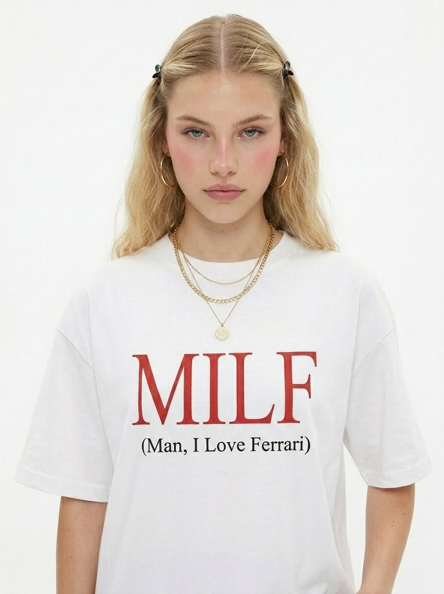Koszulka „Milf (facet, kocham Ferrari)”