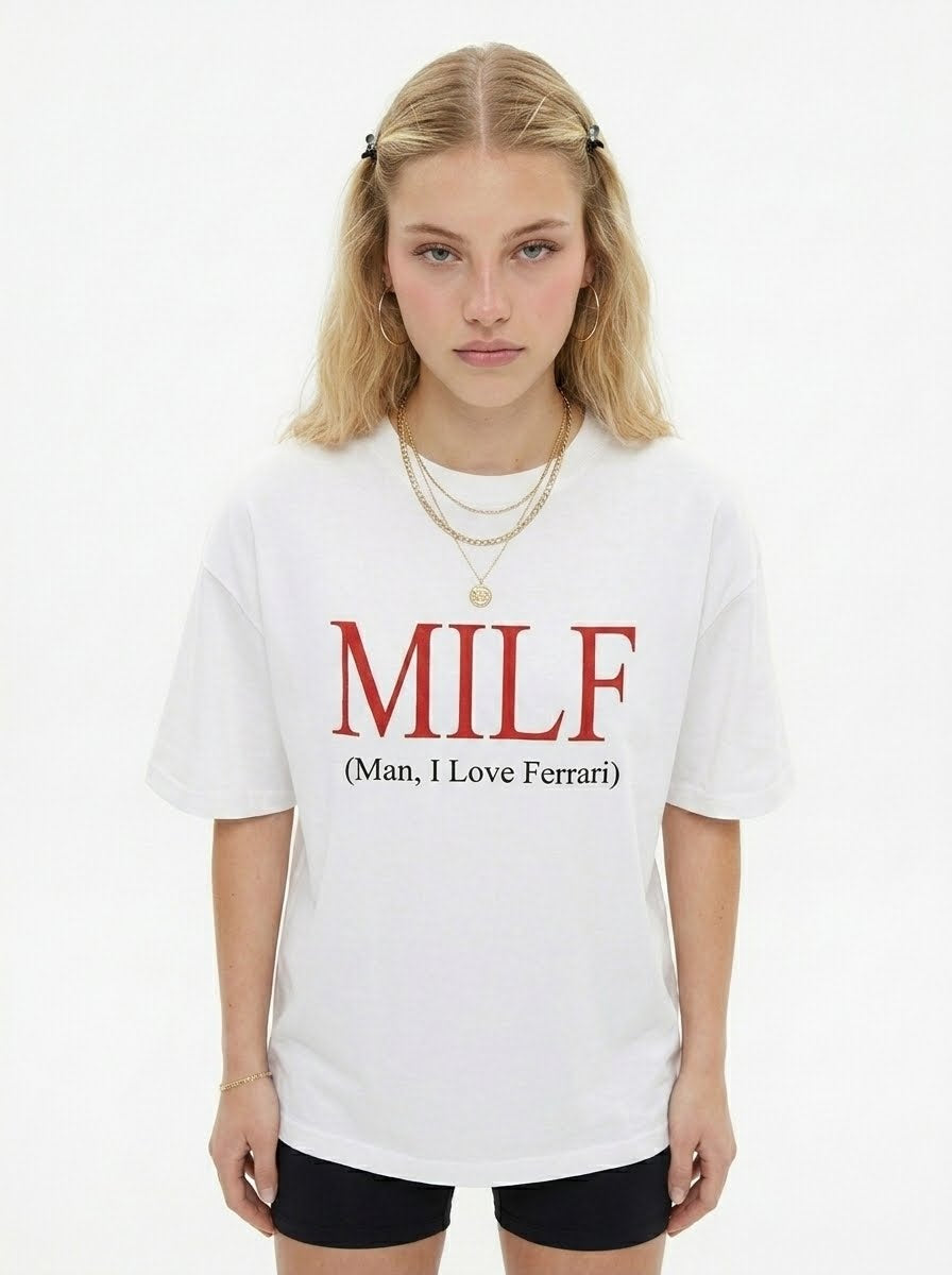 Koszulka „Milf (facet, kocham Ferrari)”