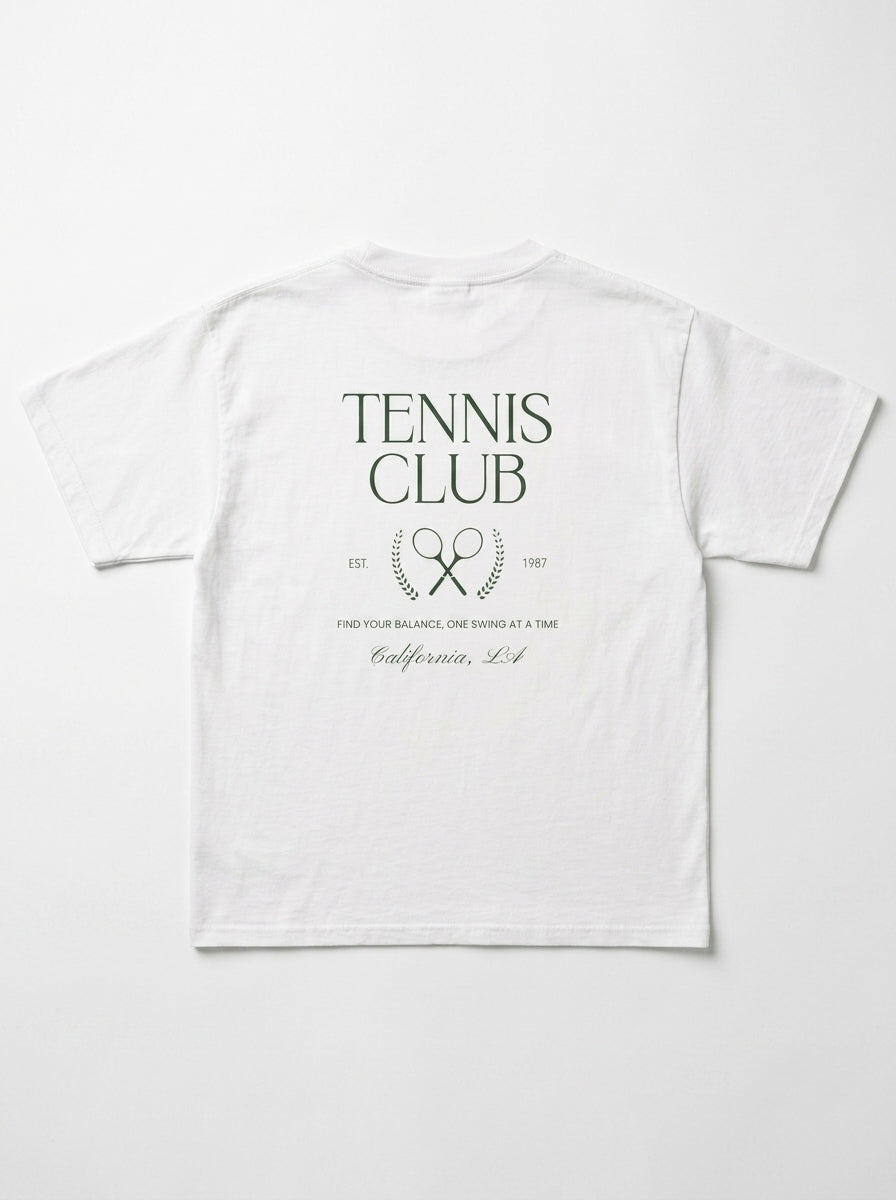 Tennis Club Vintage Back-Print Tee