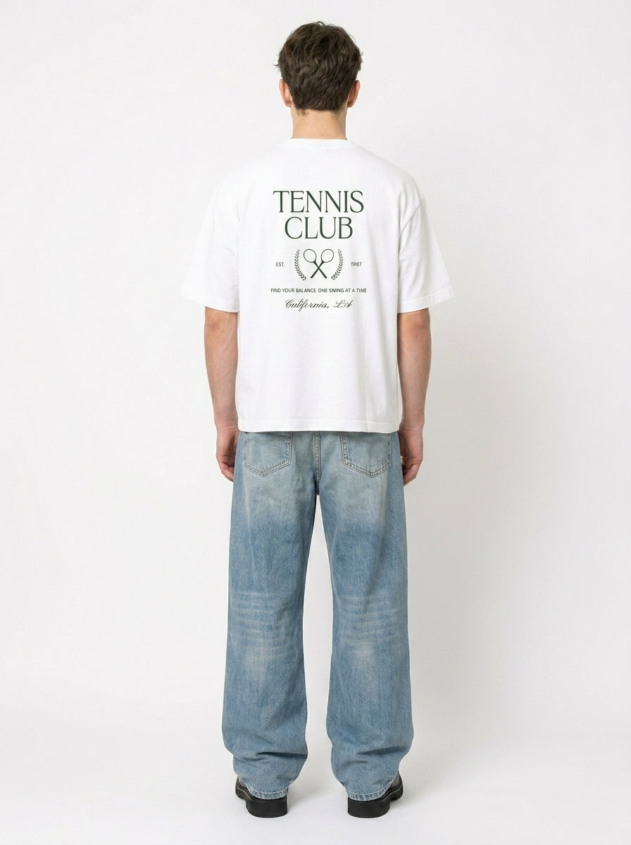 Tennis Club Vintage Back-Print Tee