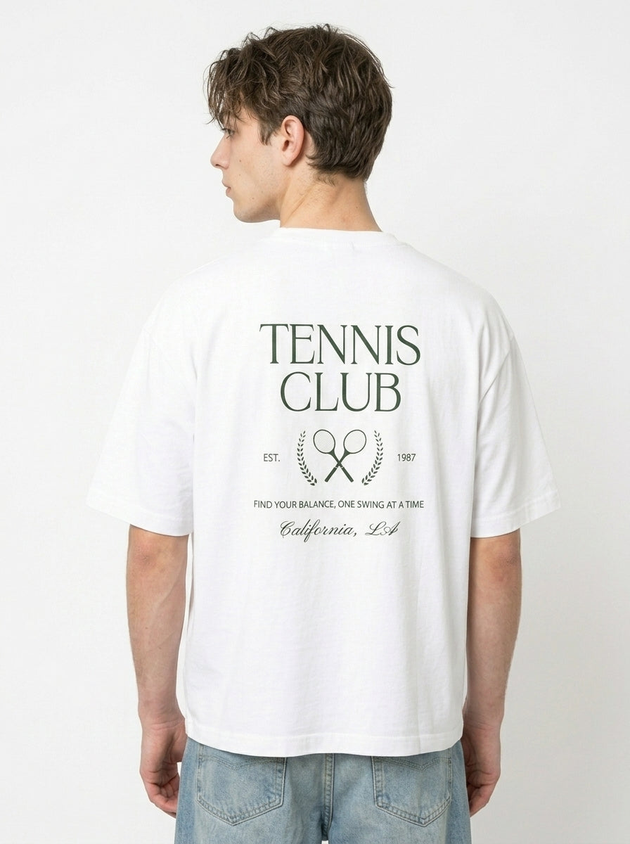 Tennis Club Vintage Back-Print Tee