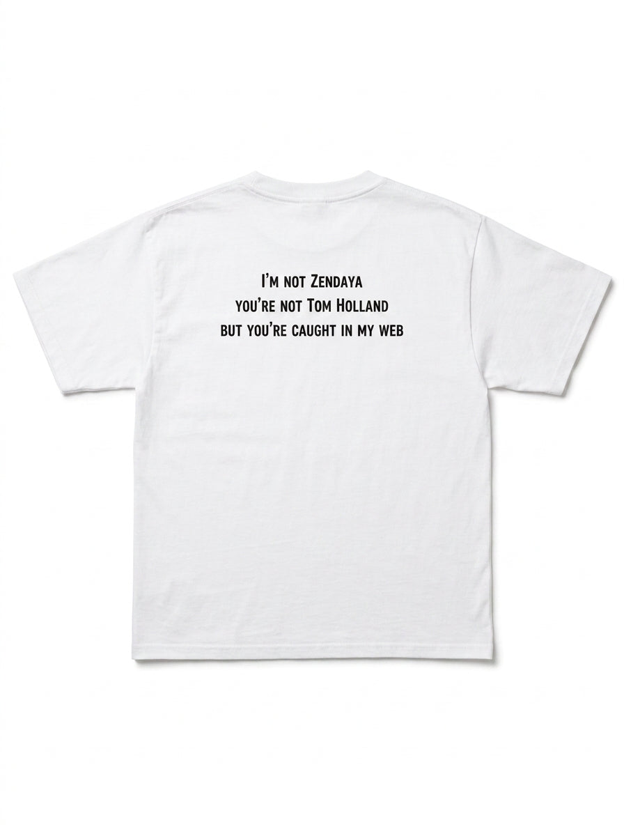 Spiderman Couple Funny "Caught In My Web" Tee