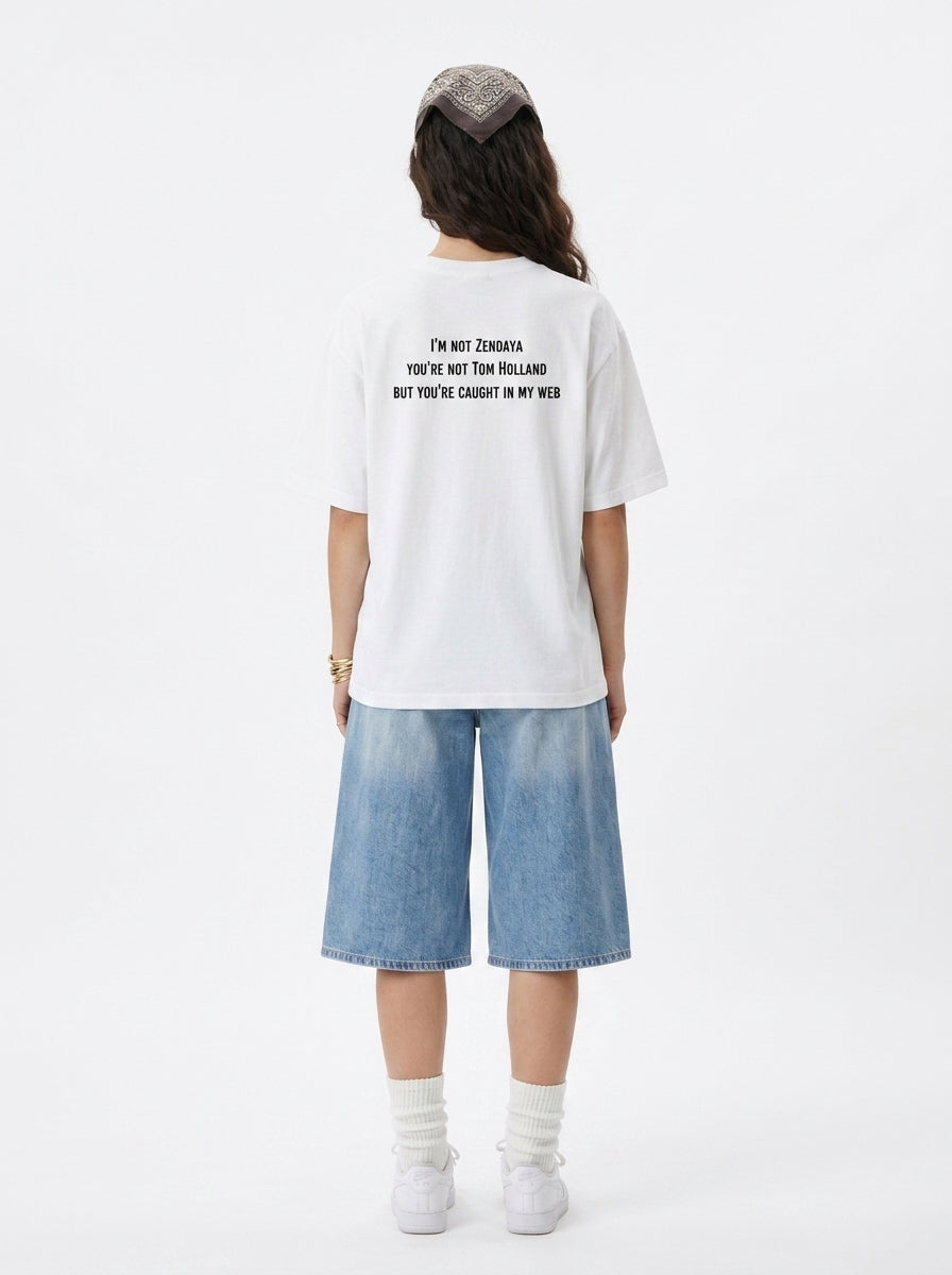 Spiderman Couple Funny "Caught In My Web" Tee