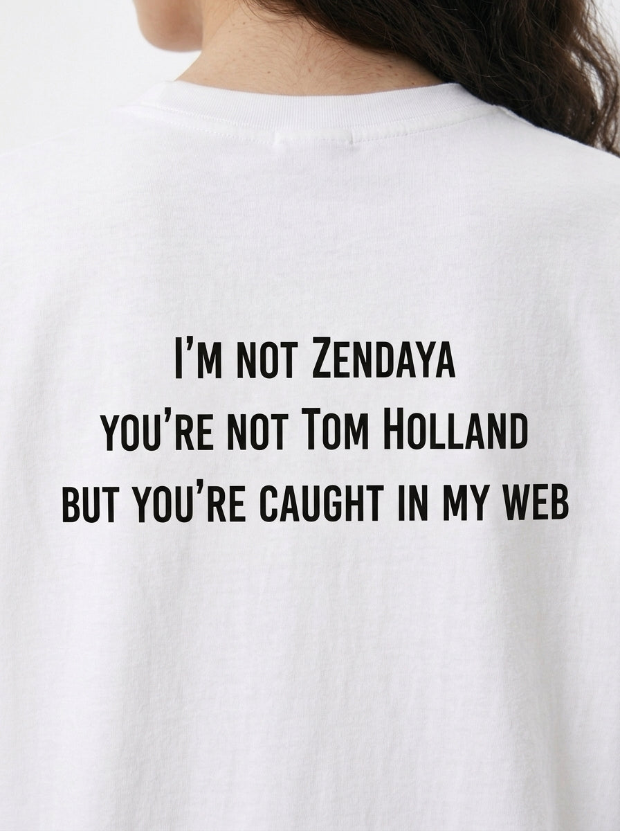 Spiderman Couple Funny "Caught In My Web" Tee