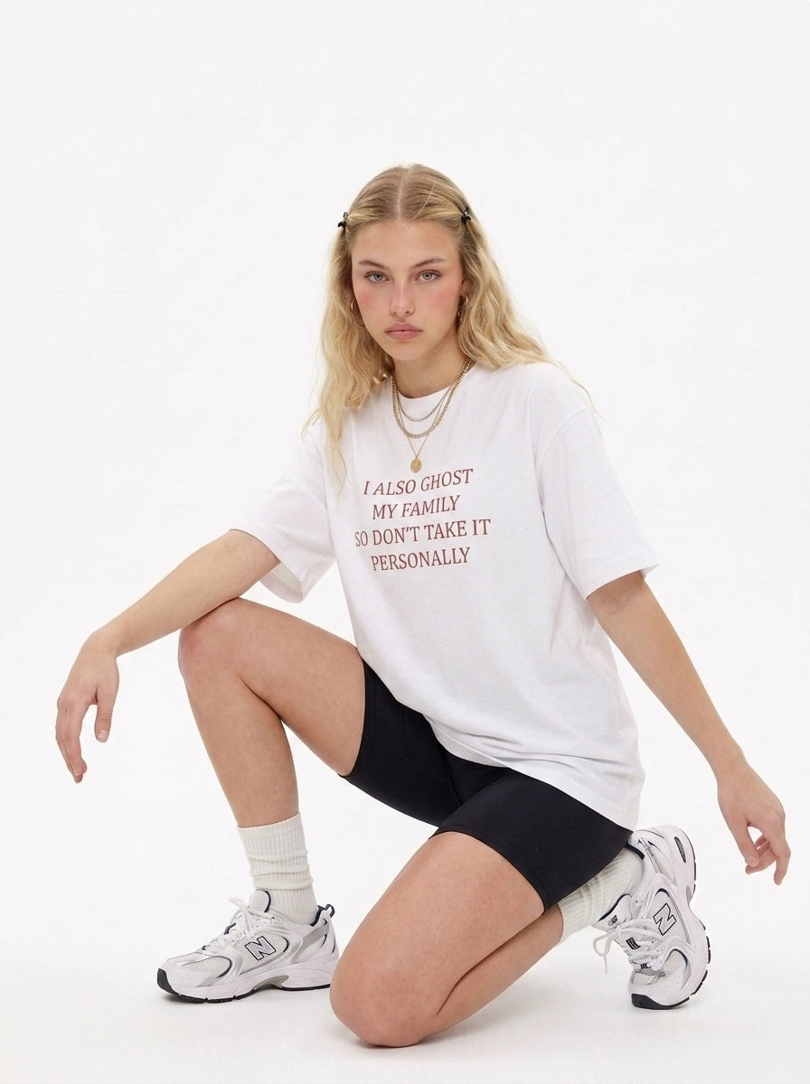 I Also Ghost My Family T-Shirt — Funny Introvert Graphic Tee