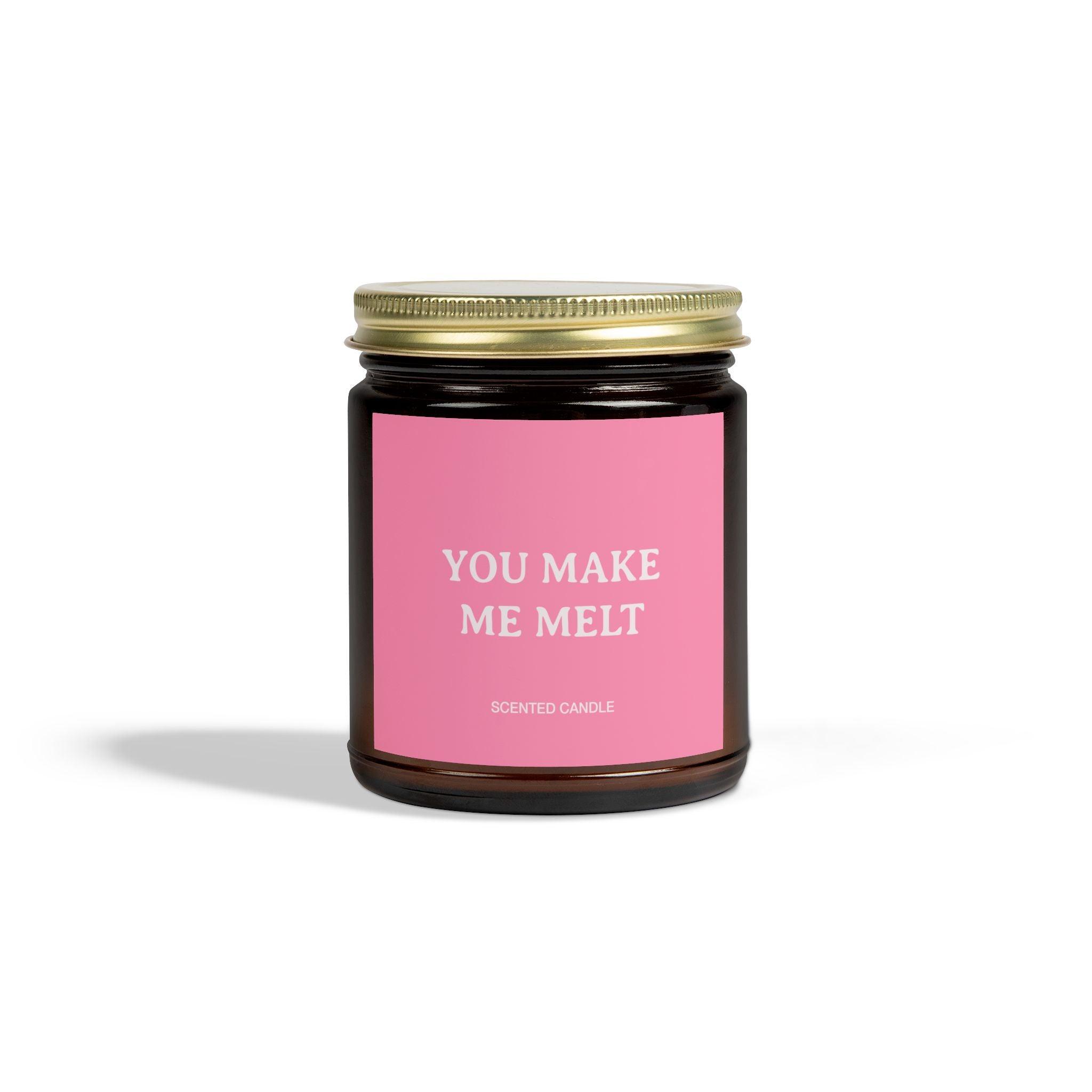 You Make Me Melt Candle - 9oz / Amber / Cashmere Musk - Home Decor