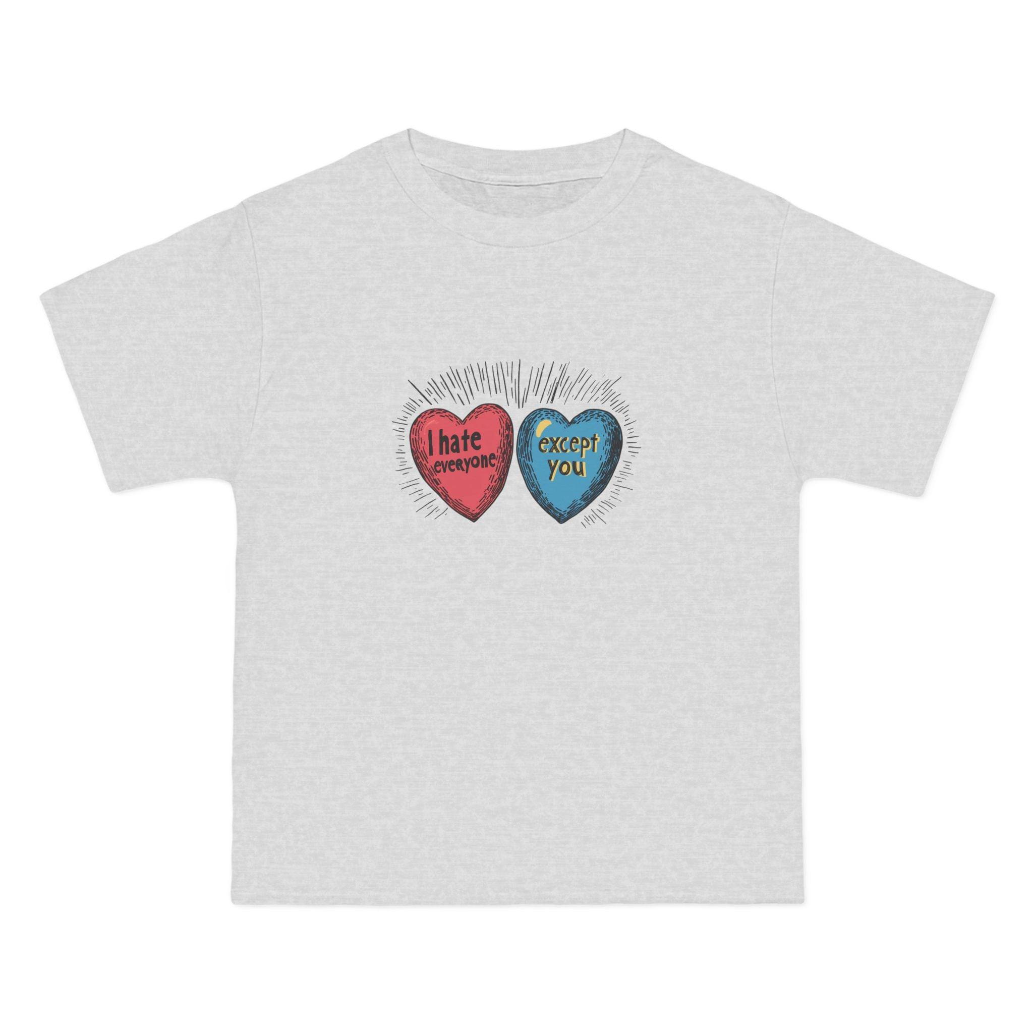 I Hate Everyone Except You T-Shirt - Ash / S - T-Shirt