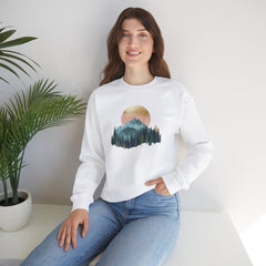 Forest Sunset Unisex Crewneck Sweatshirt - Dumb But Trendy