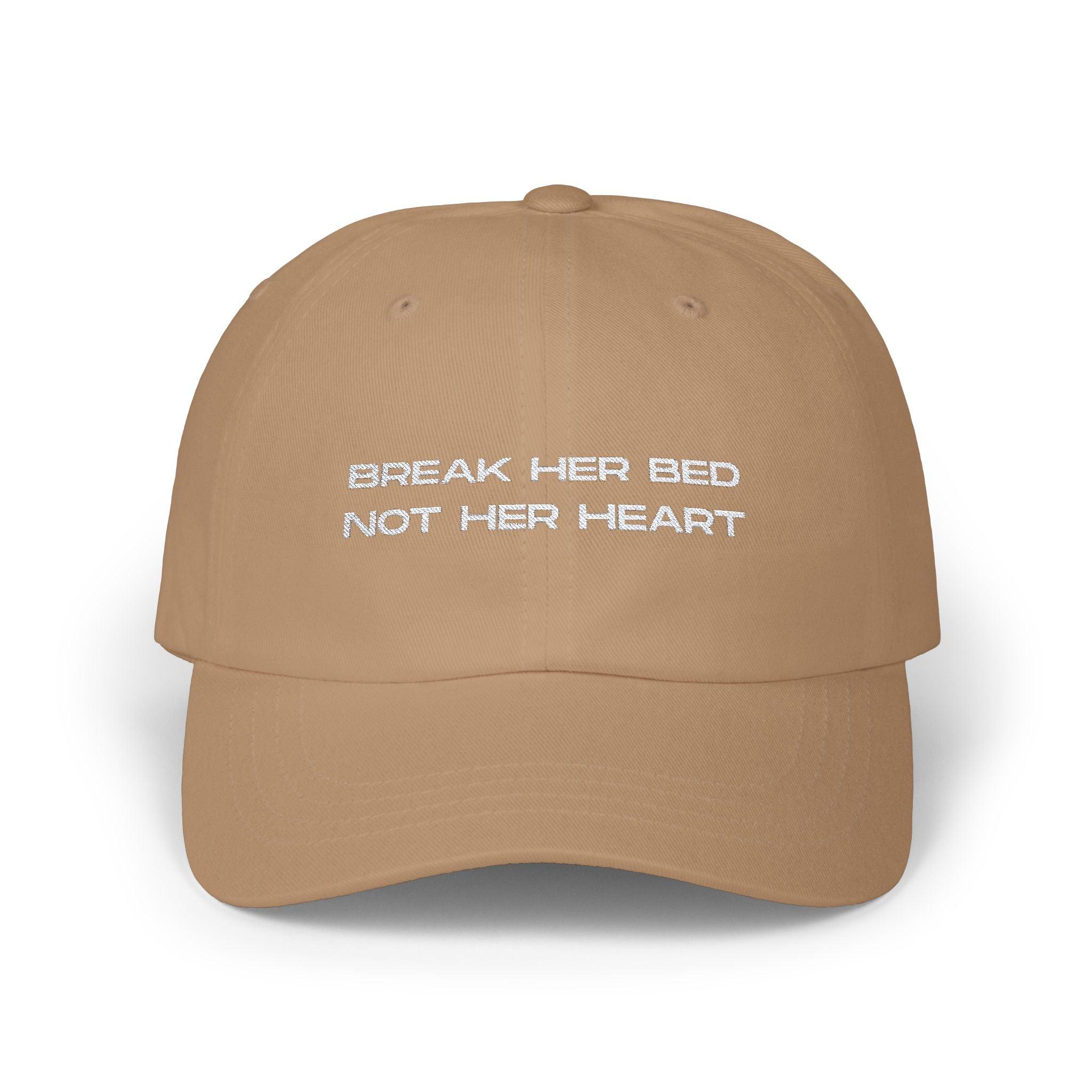 Break Her Bed Not Her Heart Cap - Khaki / One size - Hats