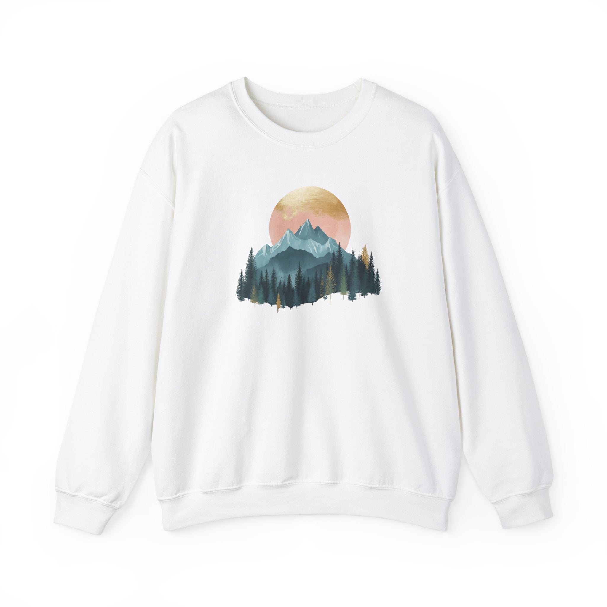 Forest Sunset Unisex Crewneck Sweatshirt - Dumb But Trendy
