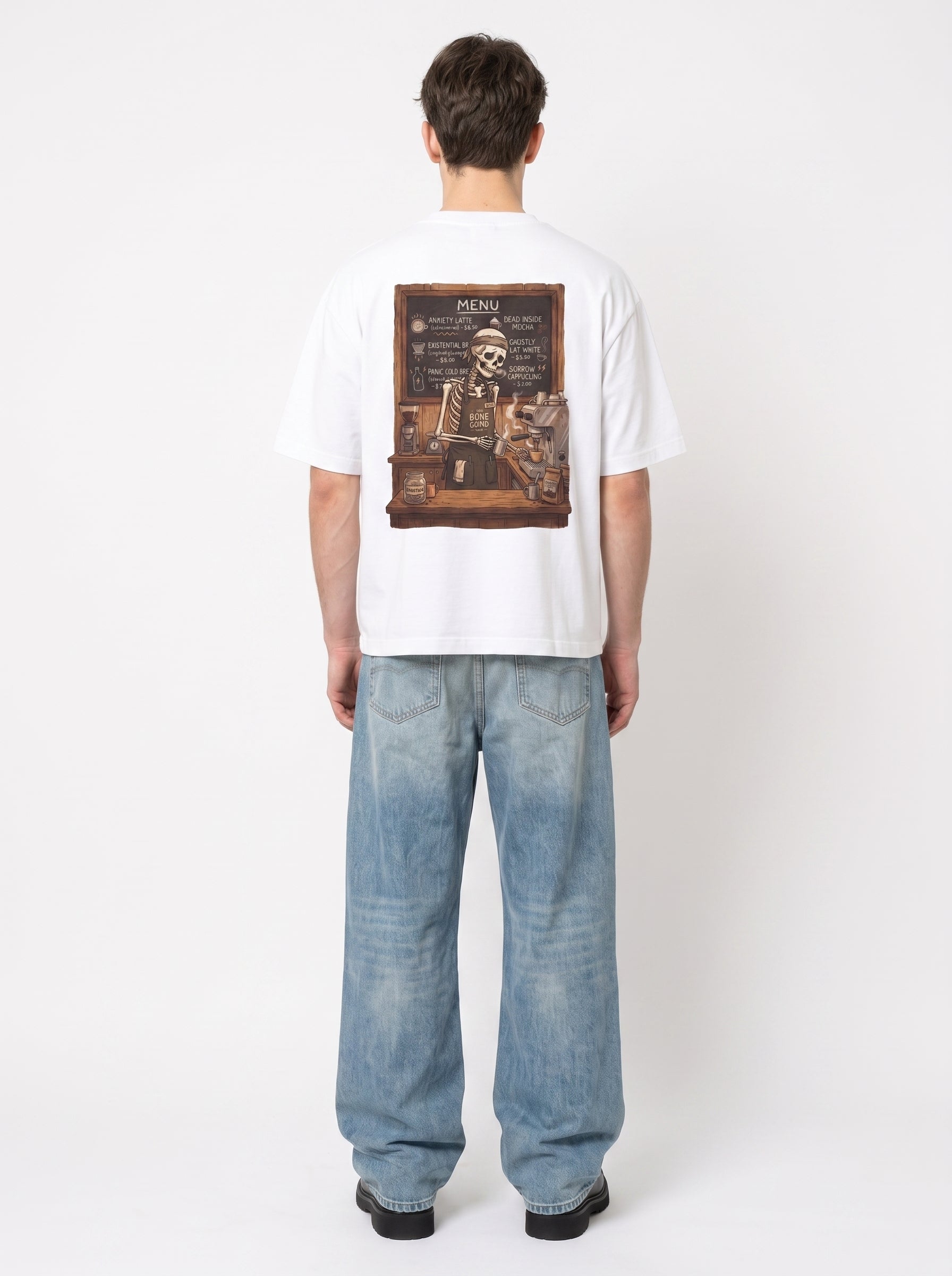 Bone Grind Skeleton Barista Tee