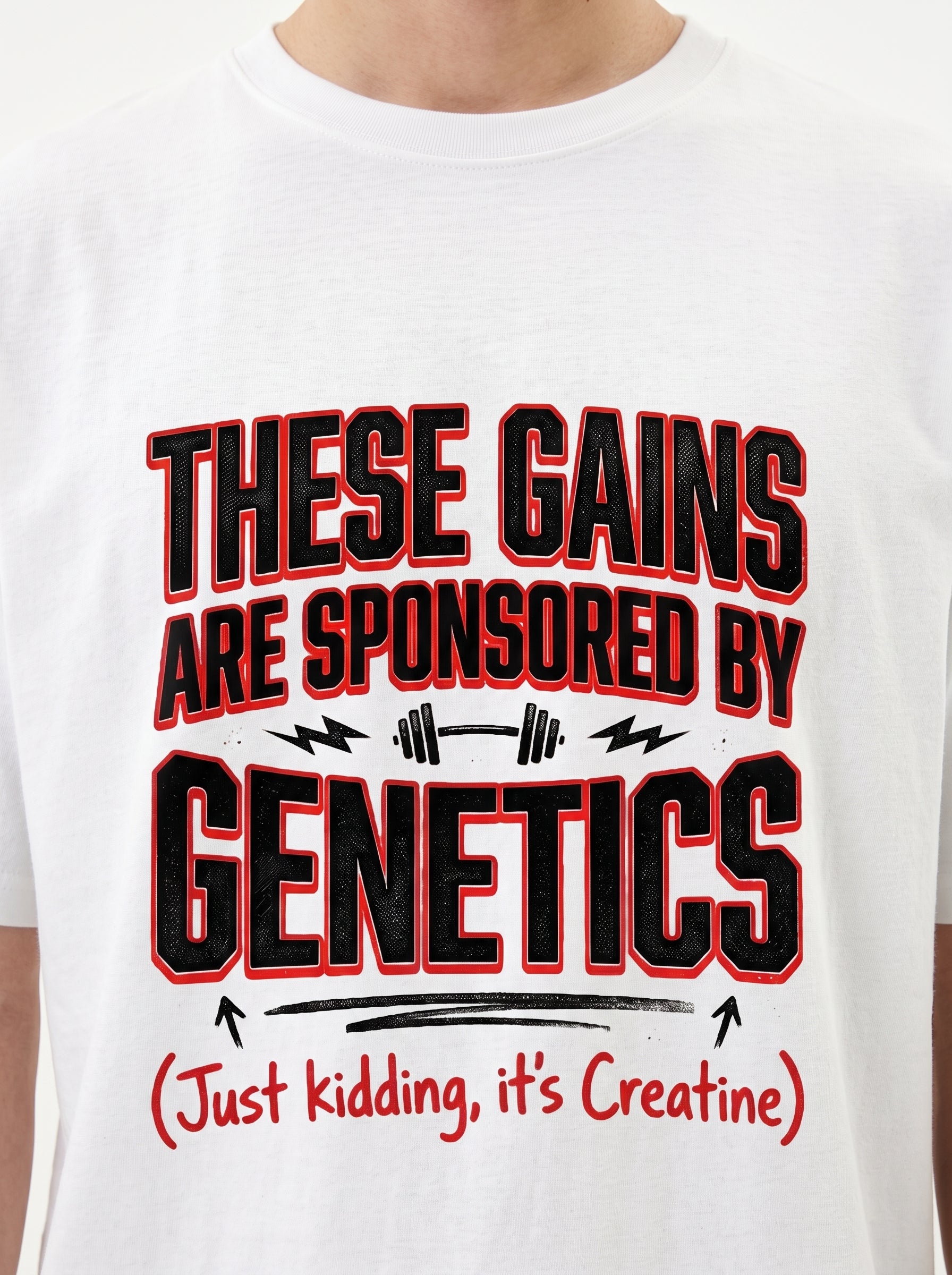 Gains Sponsored By Genetics T-Shirt