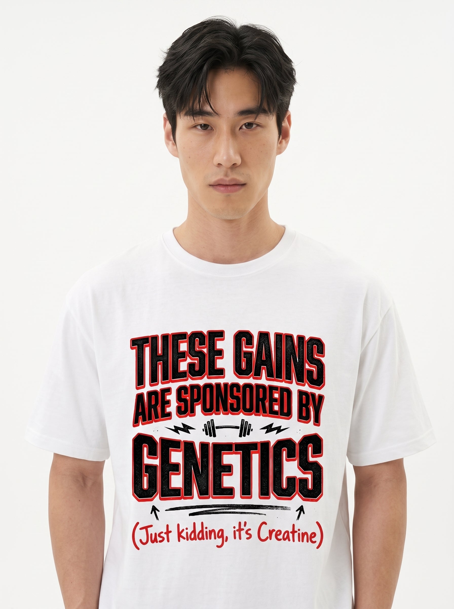 Gains Sponsored By Genetics T-Shirt