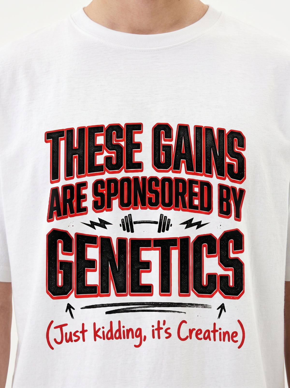 Gains Sponsored By Genetics T-Shirt